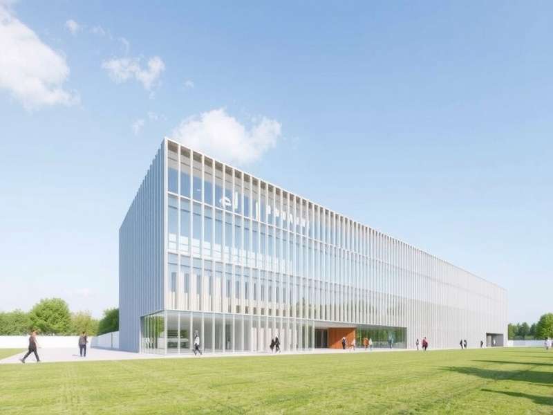 Modern architectural structure with geometric design