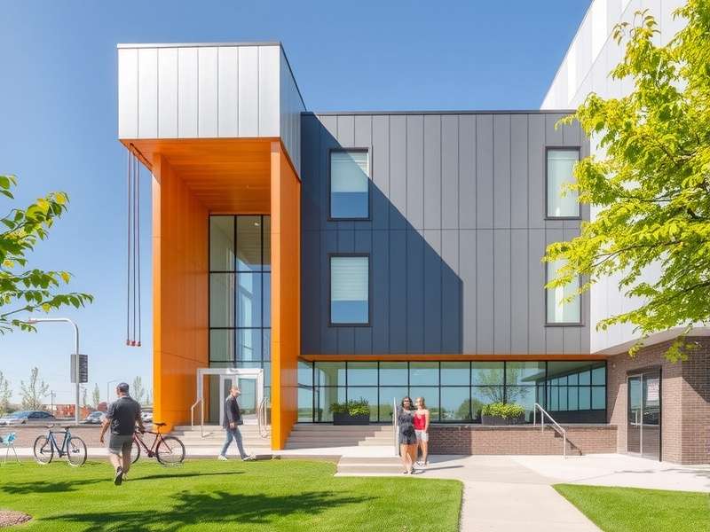 Modern high-rise commercial complex